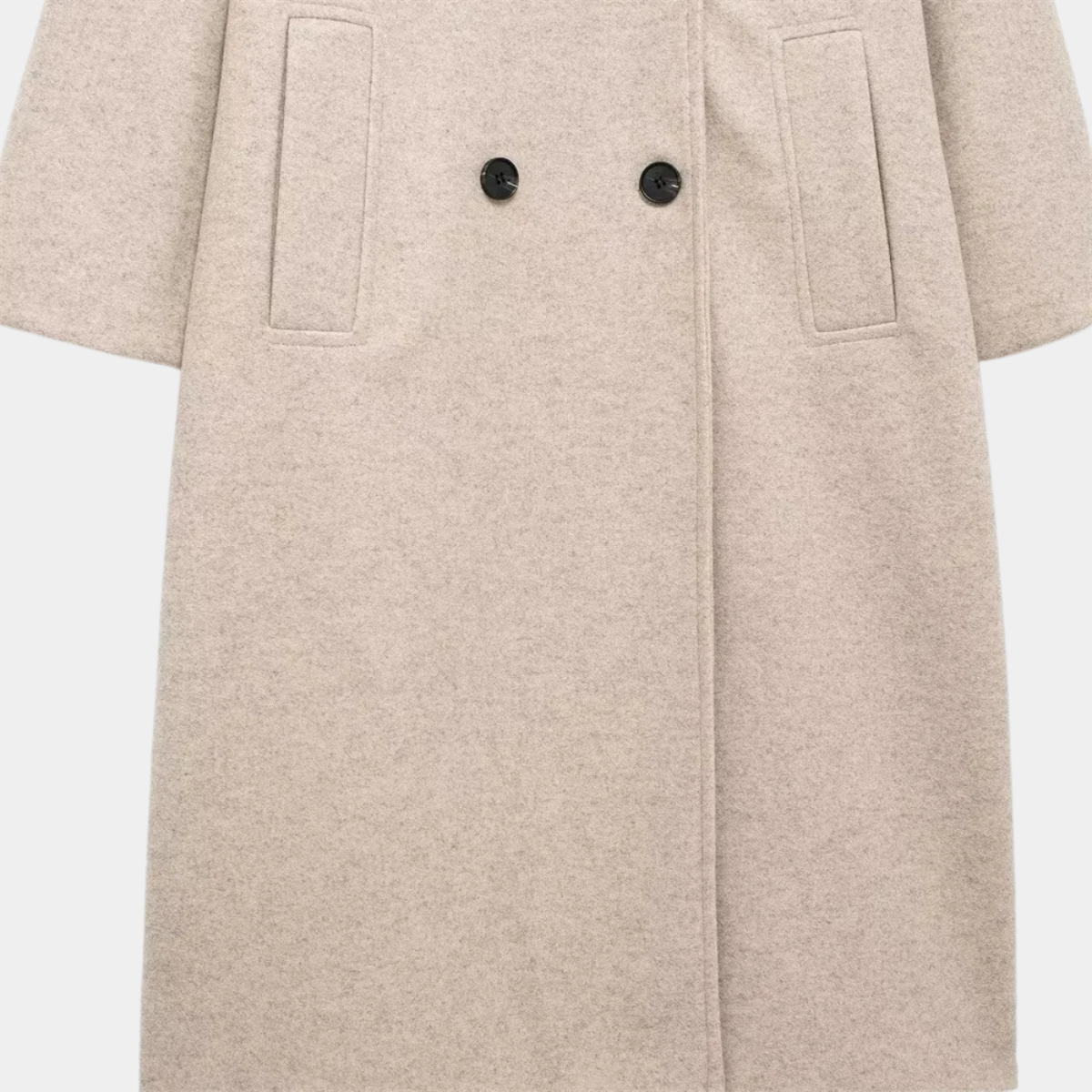 Elegant Long Coat – Wool Blend Outerwear