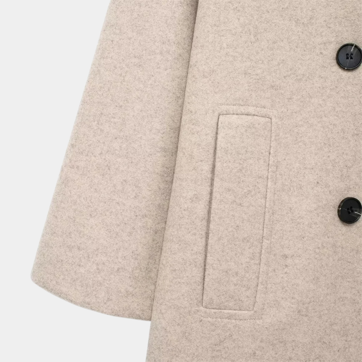 Elegant Long Coat – Wool Blend Outerwear