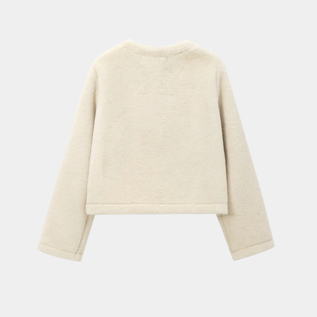 Chic Beige Toggle Closure Winter Jacket