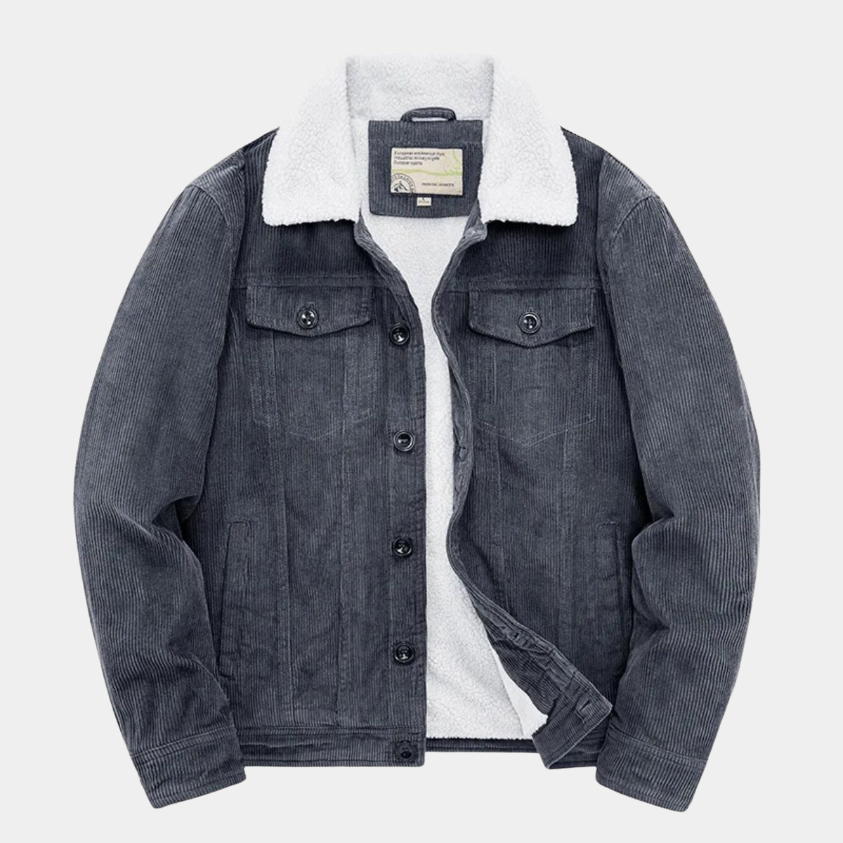 Men's Corduroy Jacket with Sherpa Lining – Winter Jacket