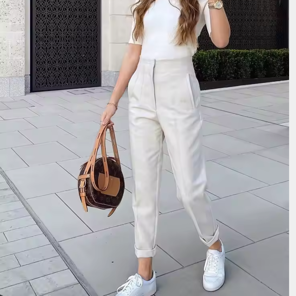 Women's High Waisted Tailored Trousers