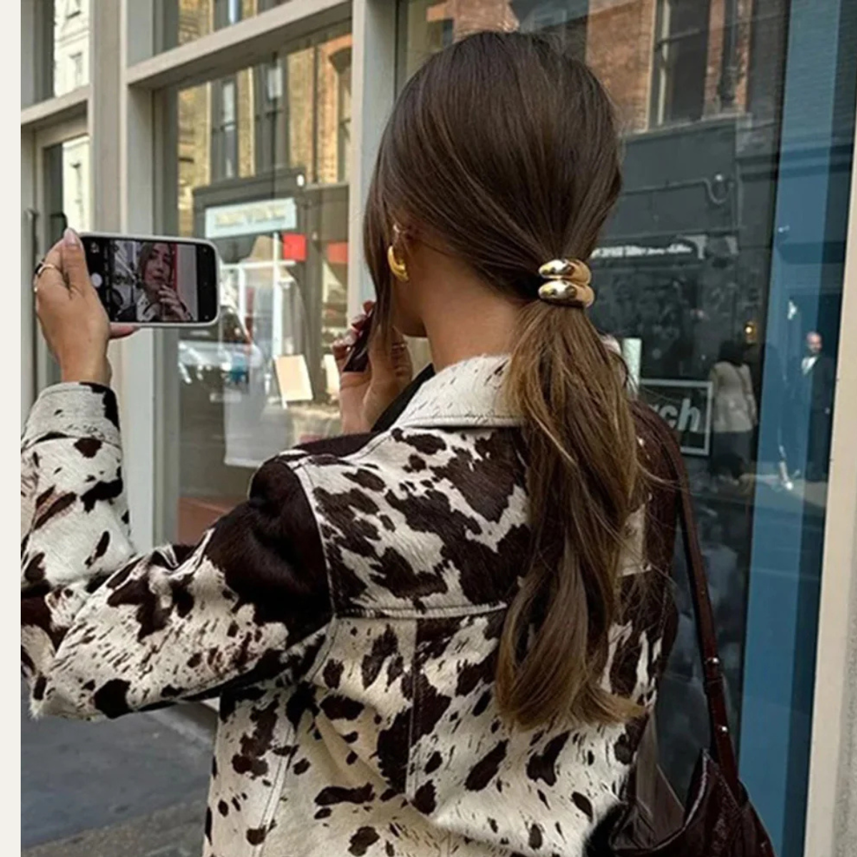 Cow Print Jacket – Casual Streetwear Coat