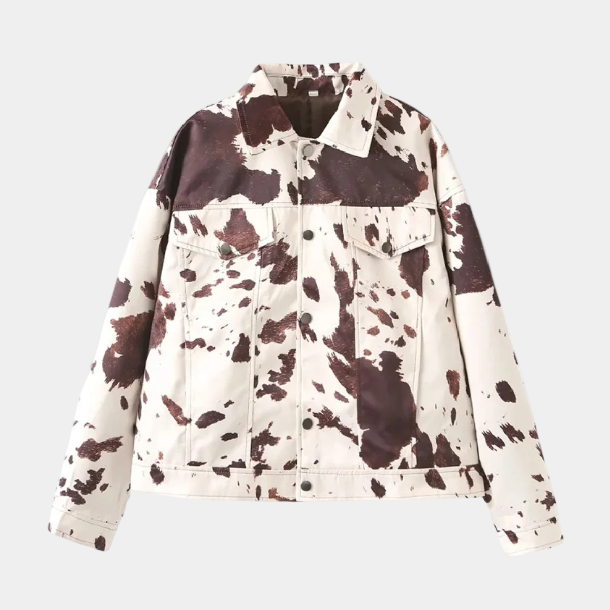 Cow Print Jacket – Casual Streetwear Coat
