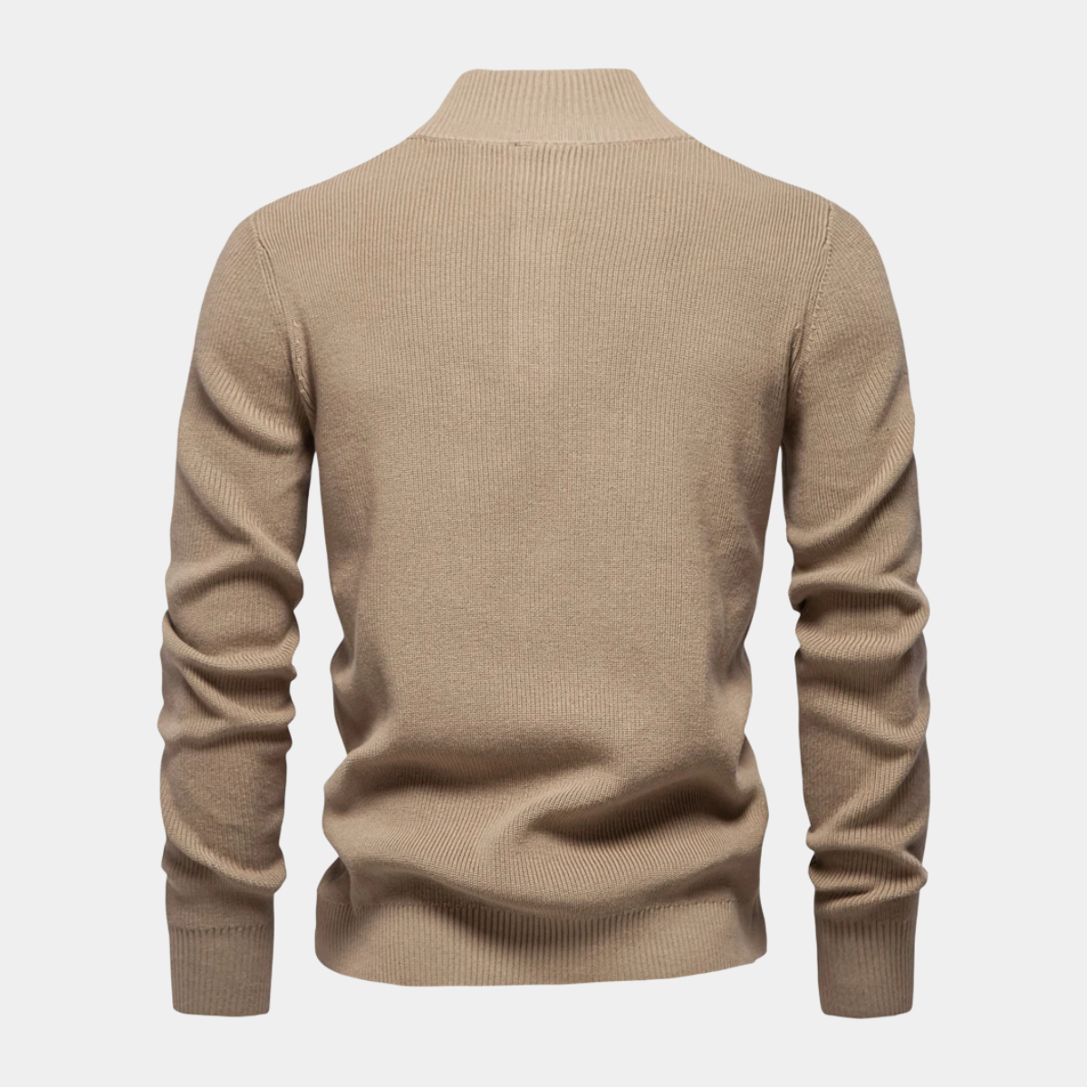 Knitted Jumper for Men – Slim Fit Sweater with Button Neck
