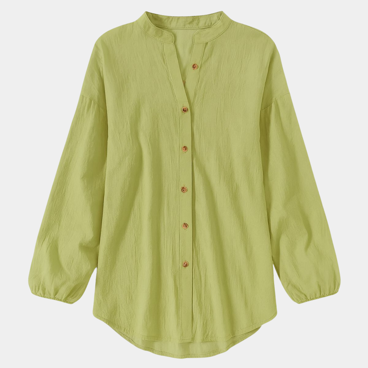 Lightweight Cotton Linen Button Down Blouse