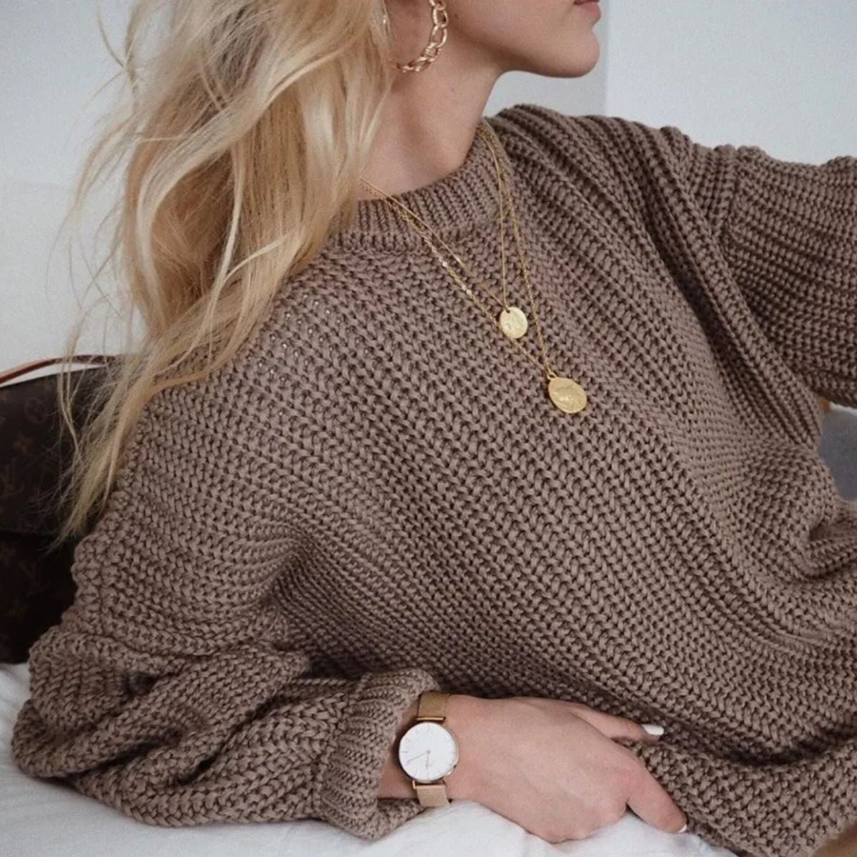 Trendy Knit Jumper – Loose Fit Winter Sweater