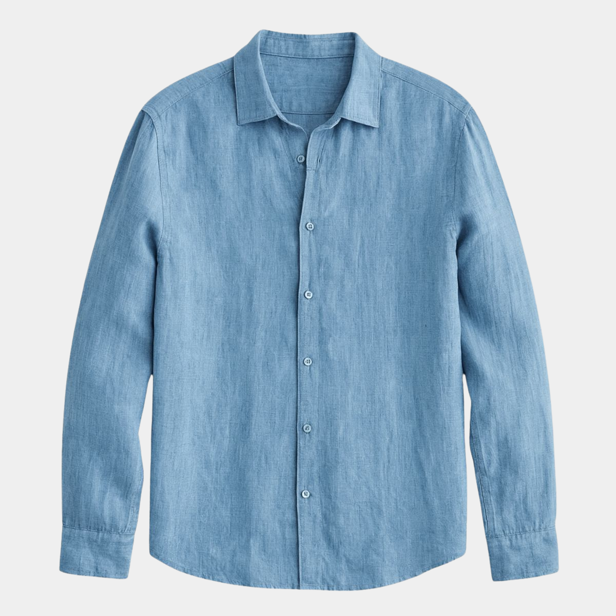 Men's Casual Linen Shirt – Long Sleeve Lightweight Top