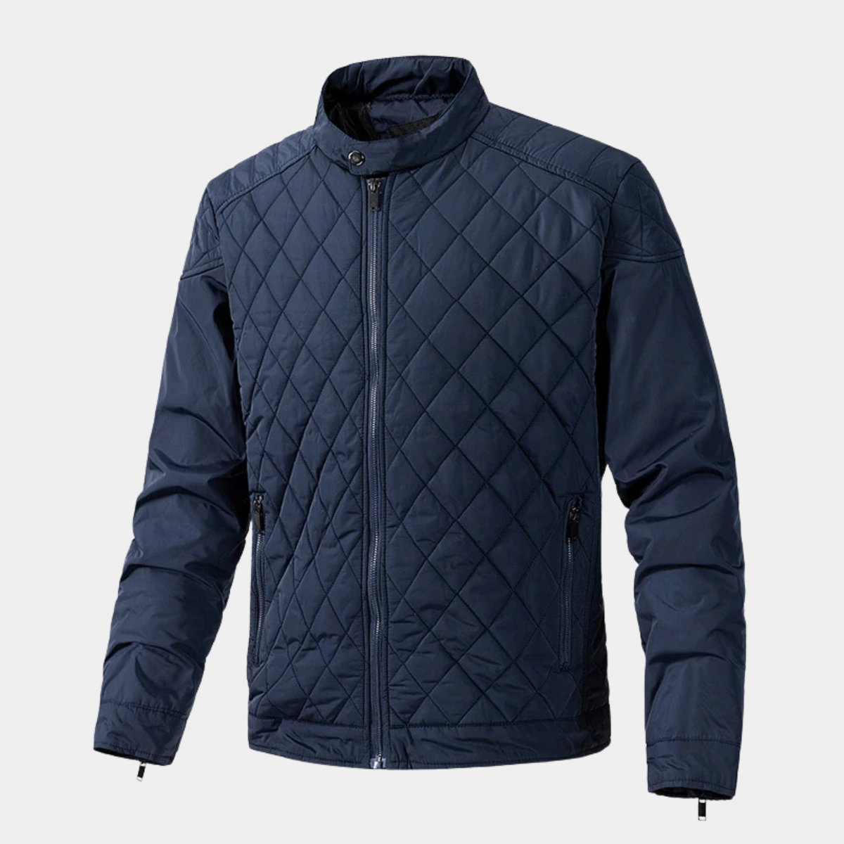 Men's Puffer Jacket – Lightweight Padded Zip-Up Coat with Pockets