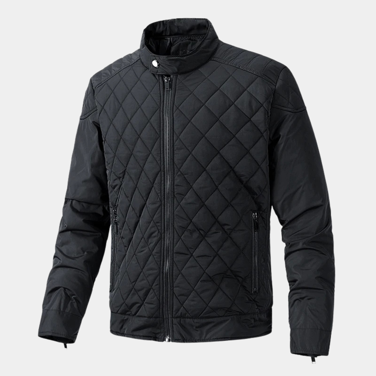 Men's Puffer Jacket – Lightweight Padded Zip-Up Coat with Pockets
