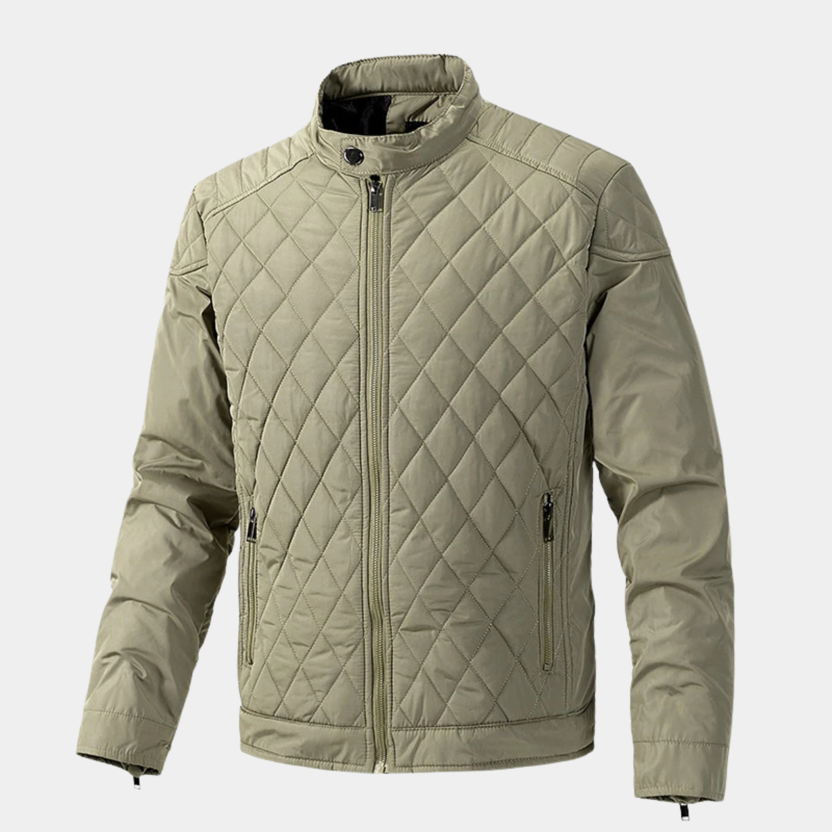 Men's Puffer Jacket – Lightweight Padded Zip-Up Coat with Pockets