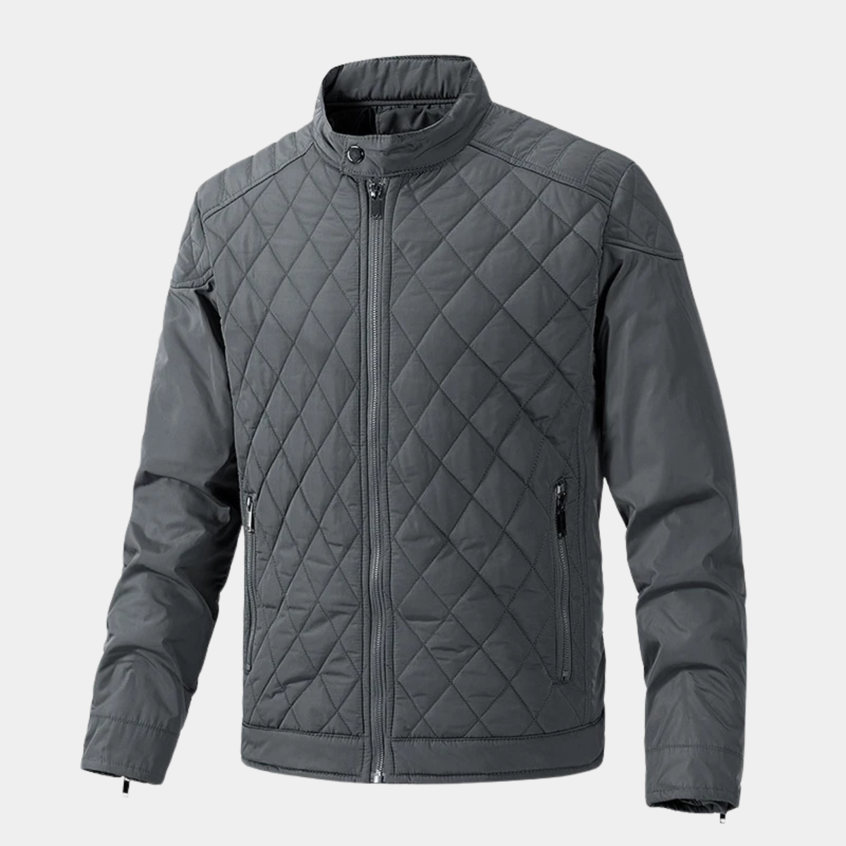 Men's Puffer Jacket – Lightweight Padded Zip-Up Coat with Pockets