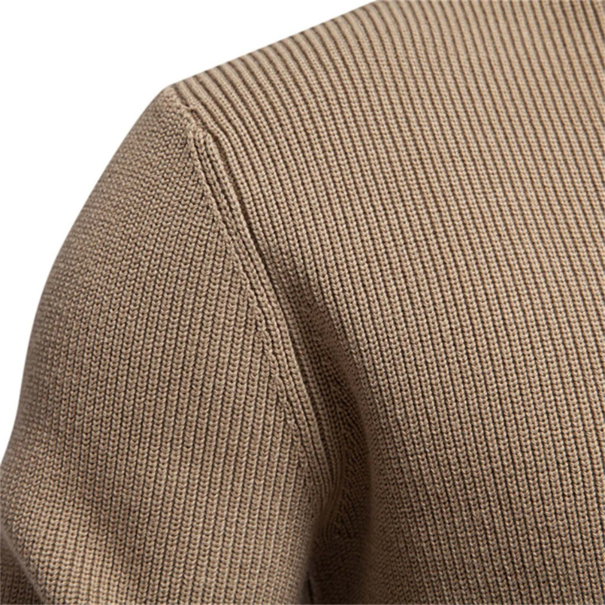 Knitted Jumper for Men – Slim Fit Sweater with Button Neck