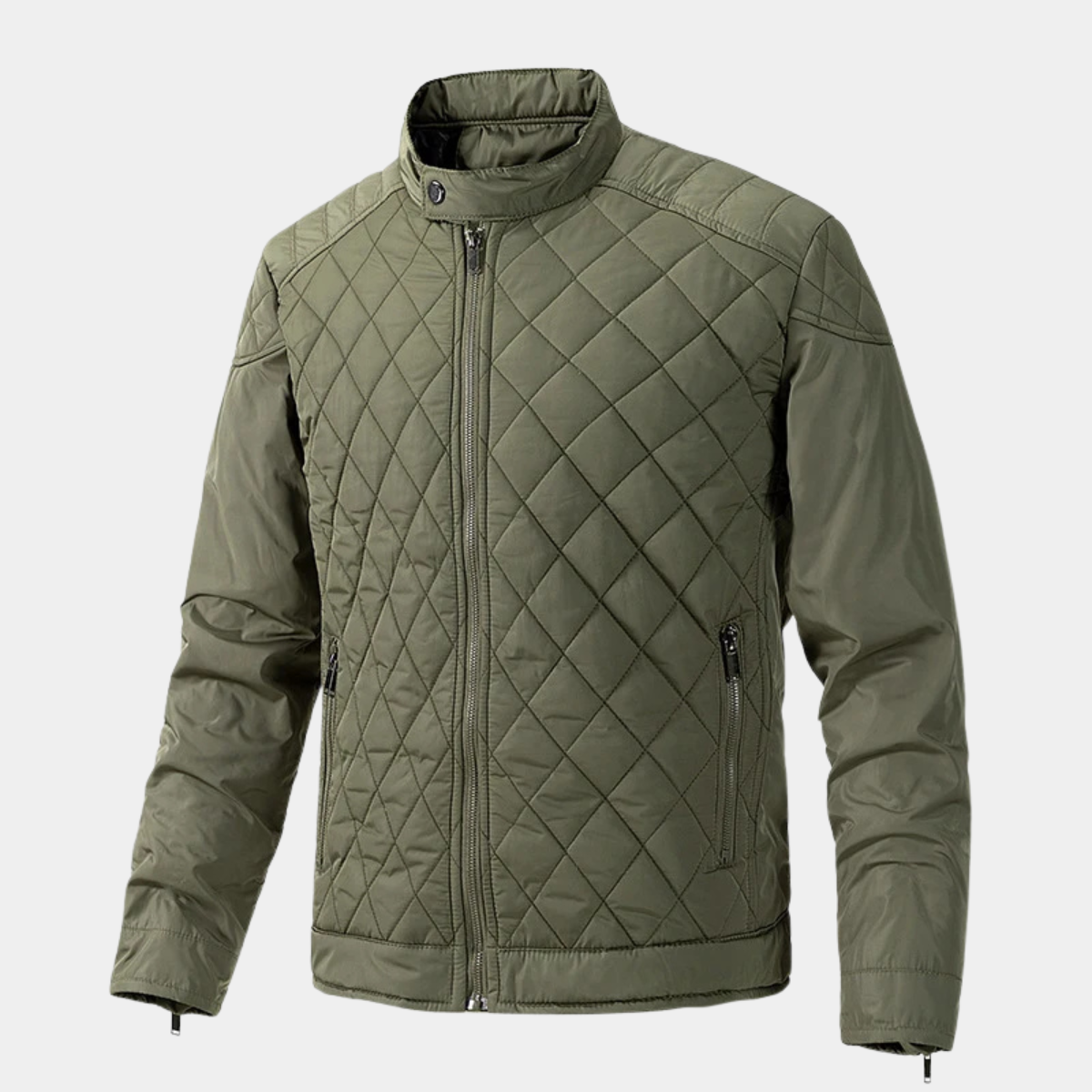 Men's Puffer Jacket – Lightweight Padded Zip-Up Coat with Pockets
