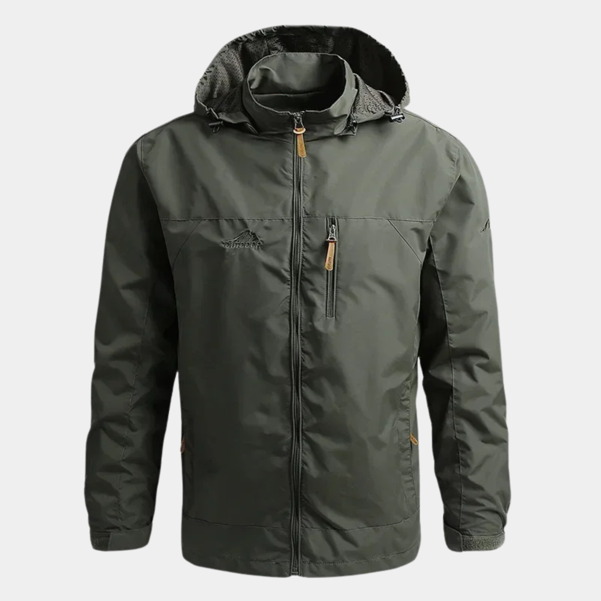 Waterproof Hooded Jacket – Outdoor Windbreaker Coat with Pockets