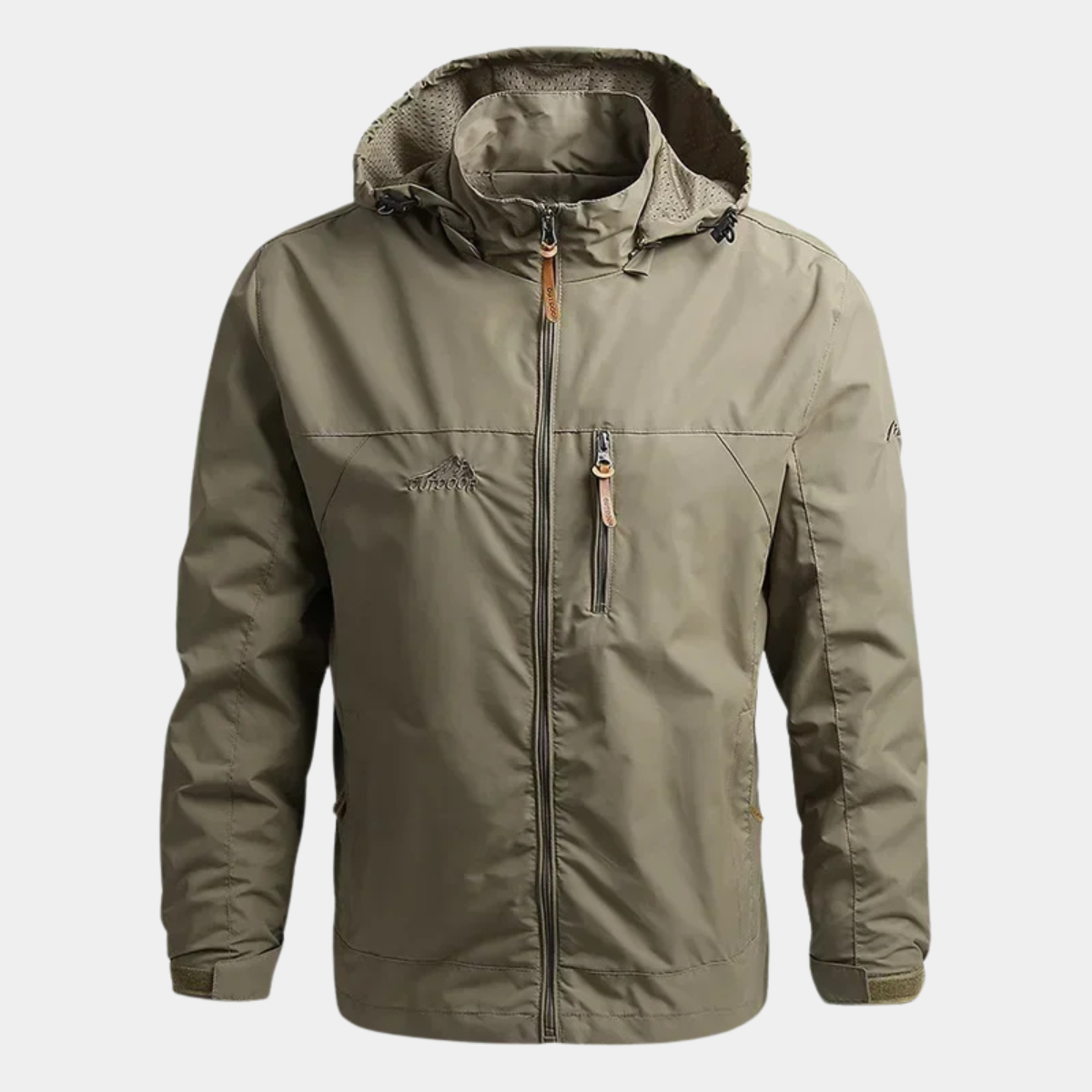 Waterproof Hooded Jacket – Outdoor Windbreaker Coat with Pockets