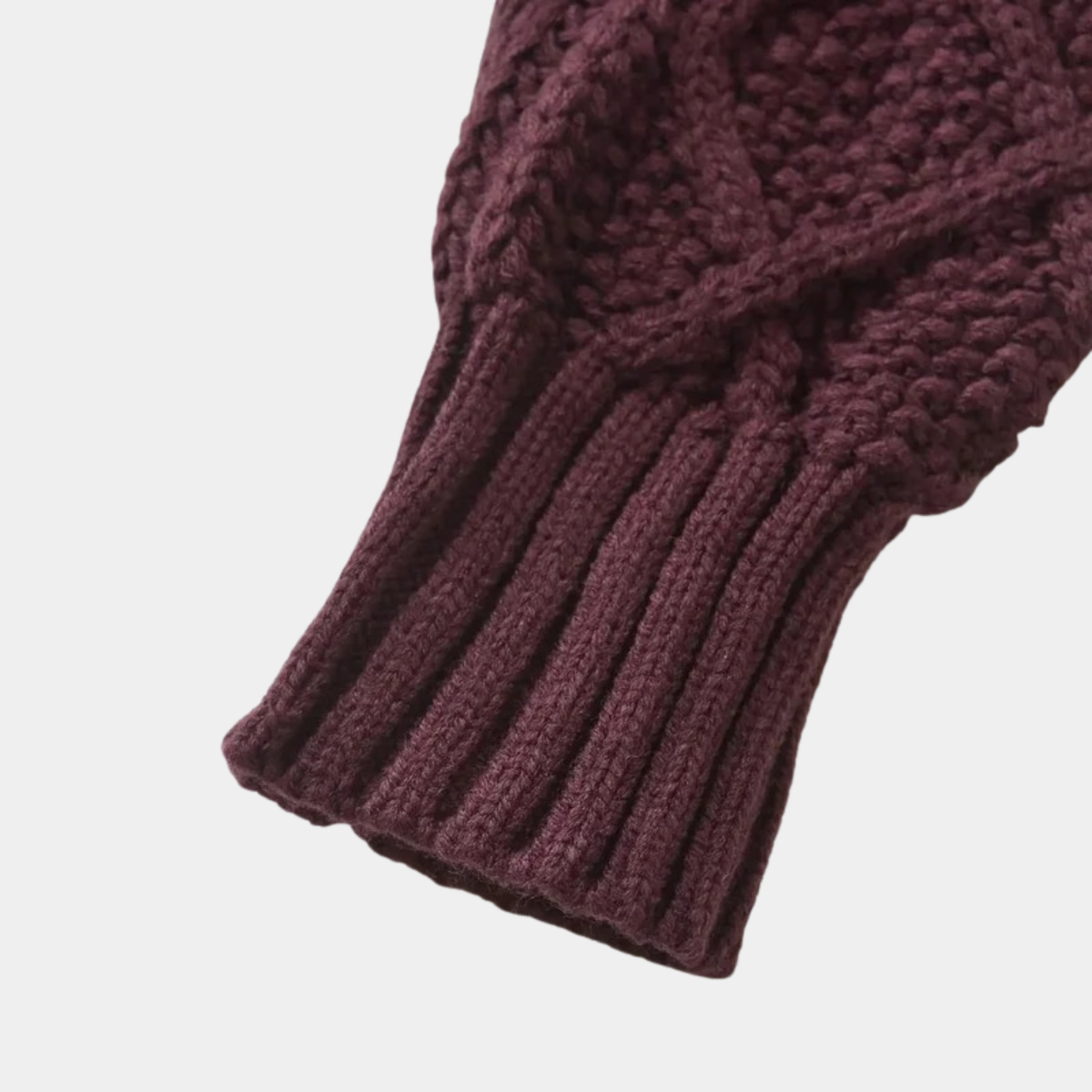 Chunky Diamond Pattern Jumper - Women's Cable Knit Sweater
