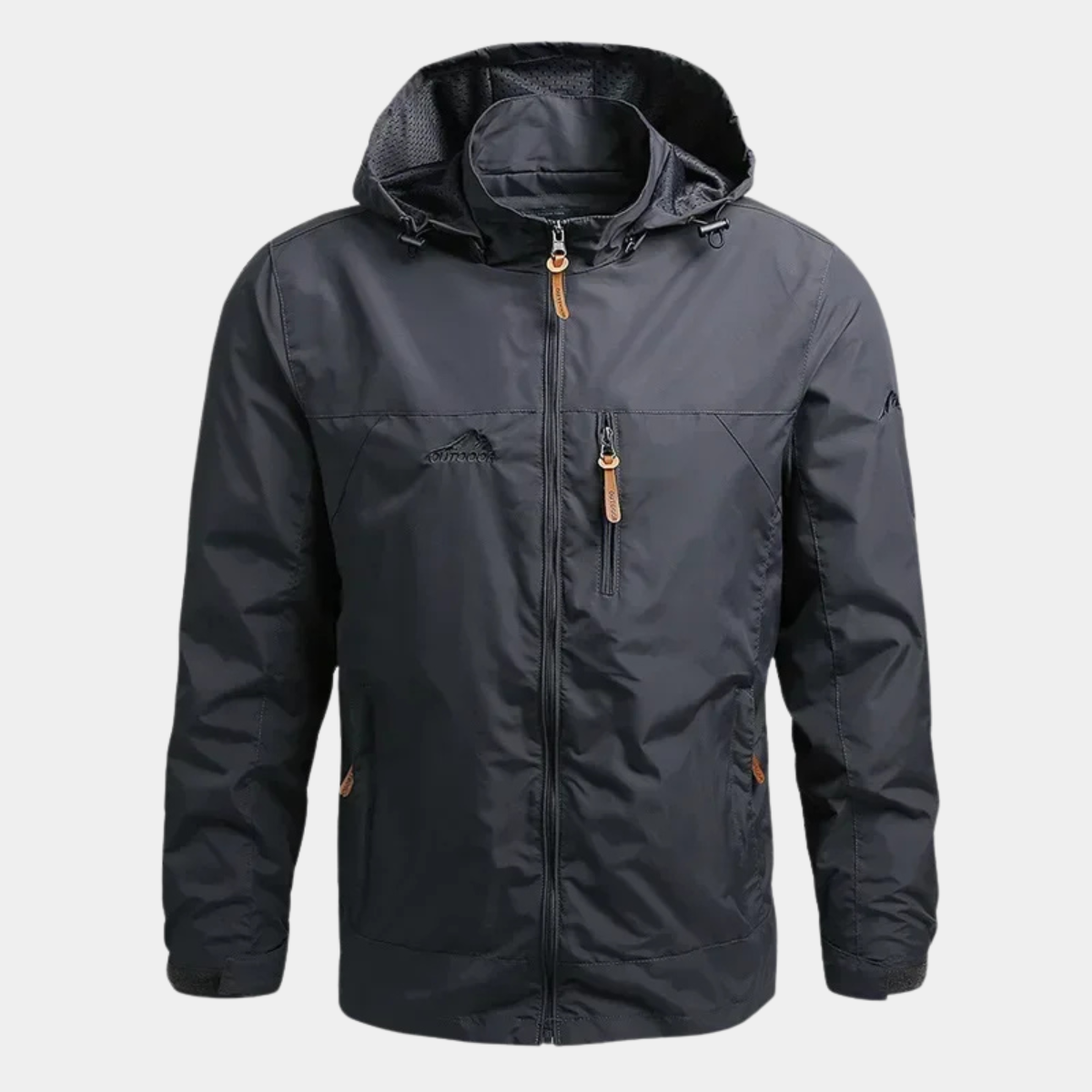 Waterproof Hooded Jacket – Outdoor Windbreaker Coat with Pockets