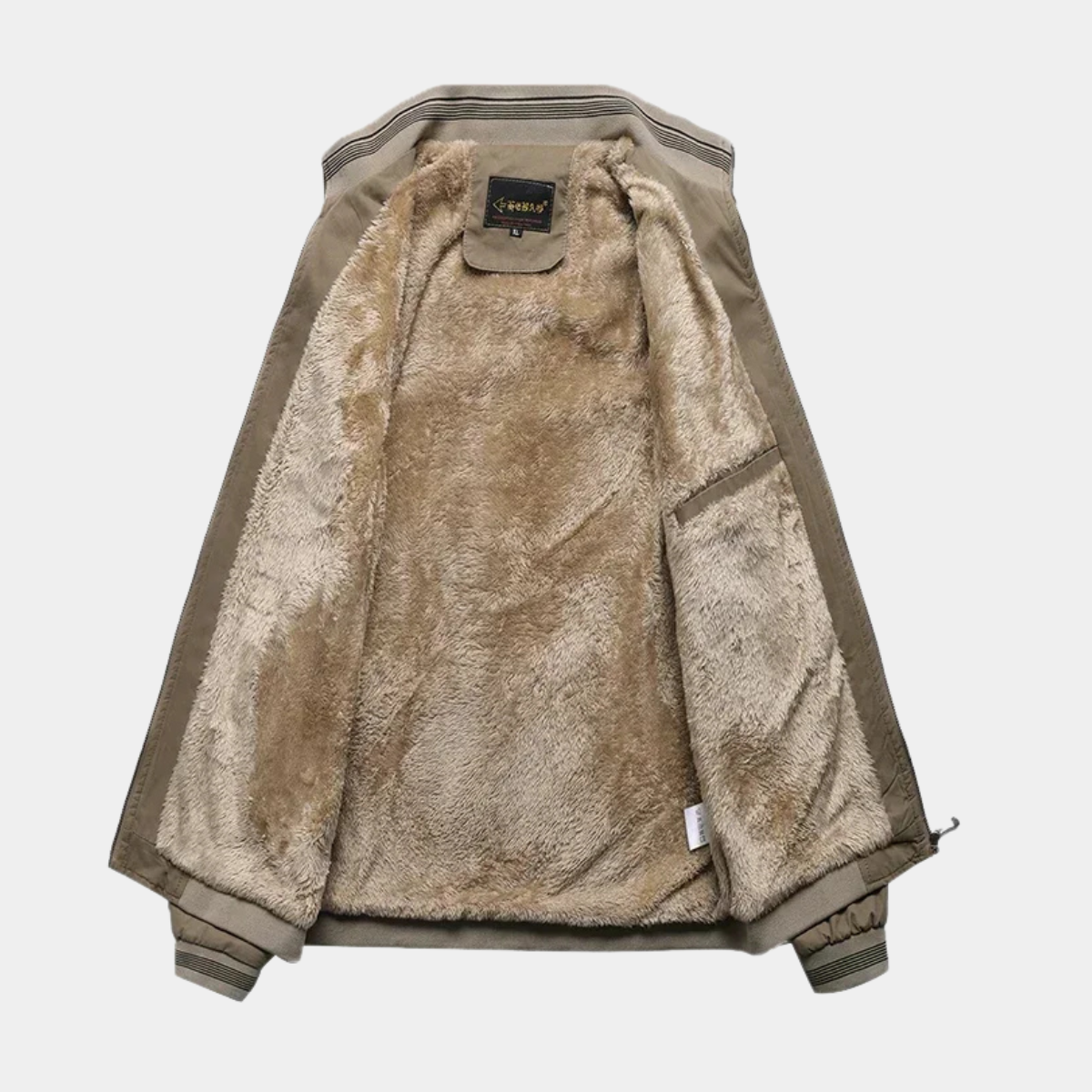 Winter Fleece Lined Jacket – Warm Casual Zip Up Coat