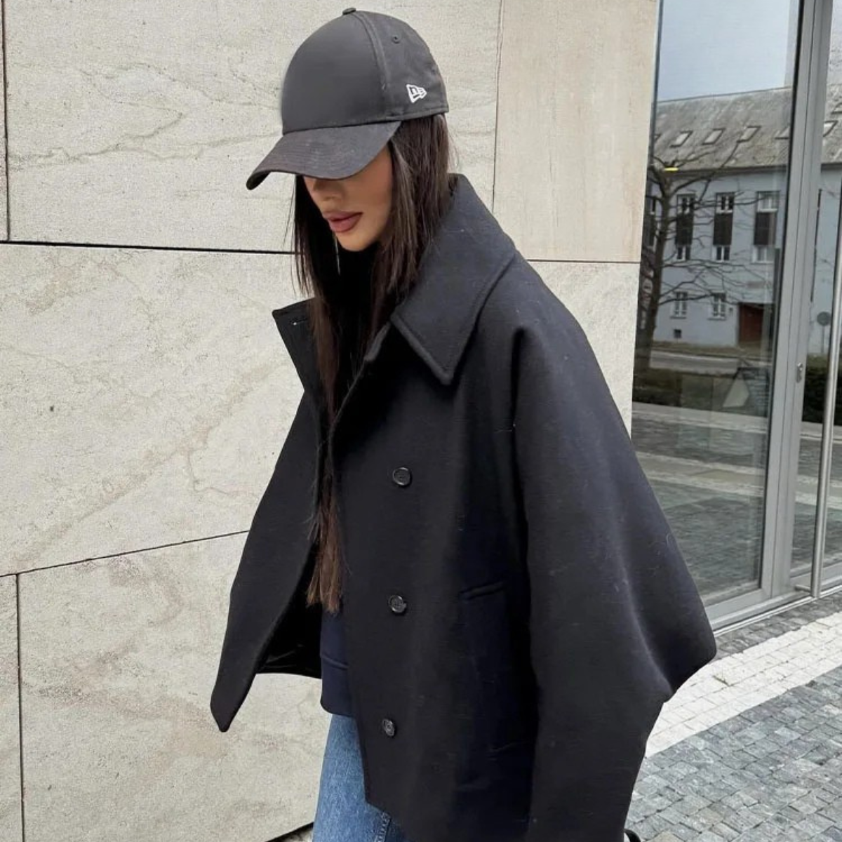 Oversized Wool Coat – Elegant Winter Jacket
