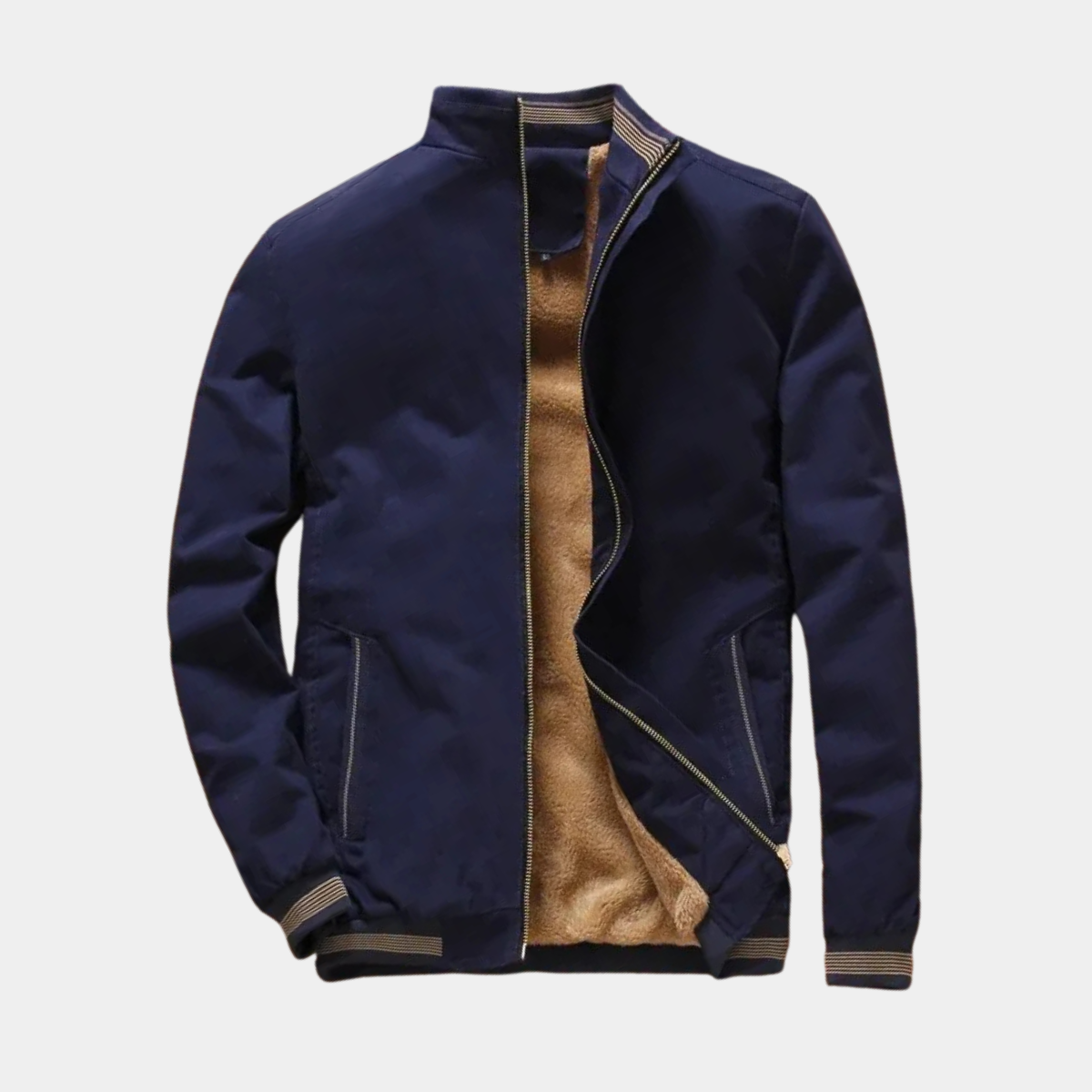 Fleece Lined Winter Jacket – Warm Zip Up Coat