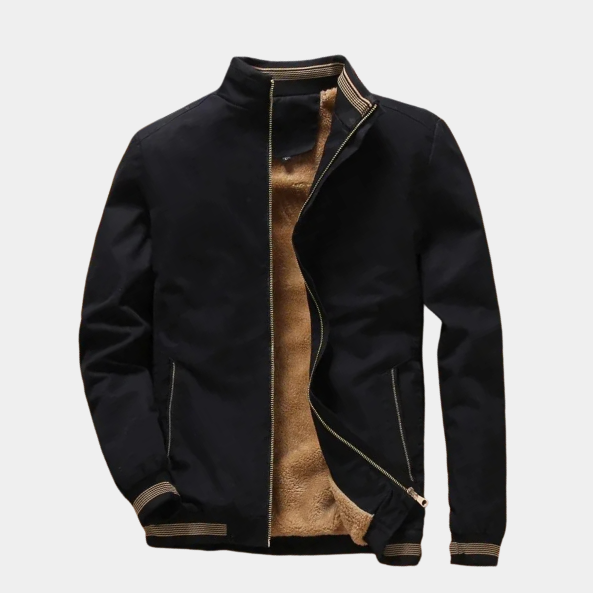 Fleece Lined Winter Jacket – Warm Zip Up Coat