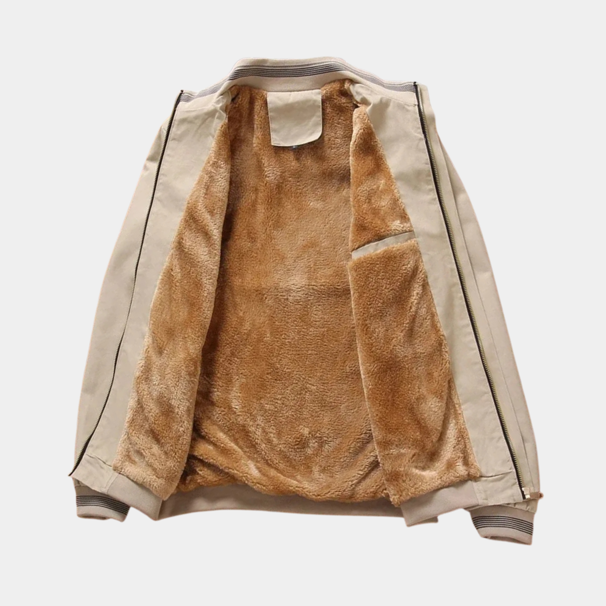 Fleece Lined Winter Jacket – Warm Zip Up Coat