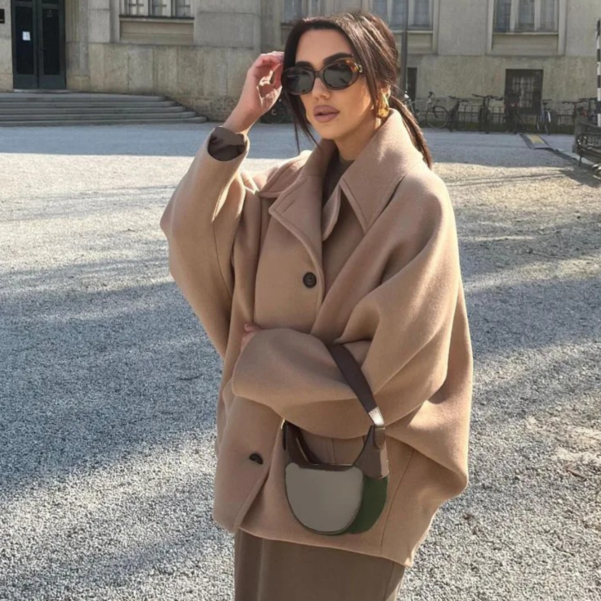Oversized Wool Coat – Elegant Winter Jacket