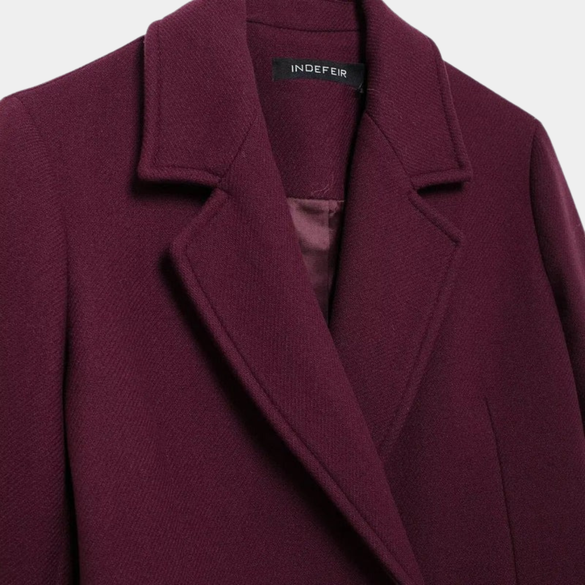 Long Wool Blend Coat – Double Breasted Elegant Overcoat