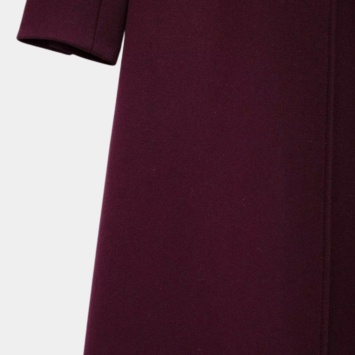Long Wool Blend Coat – Double Breasted Elegant Overcoat