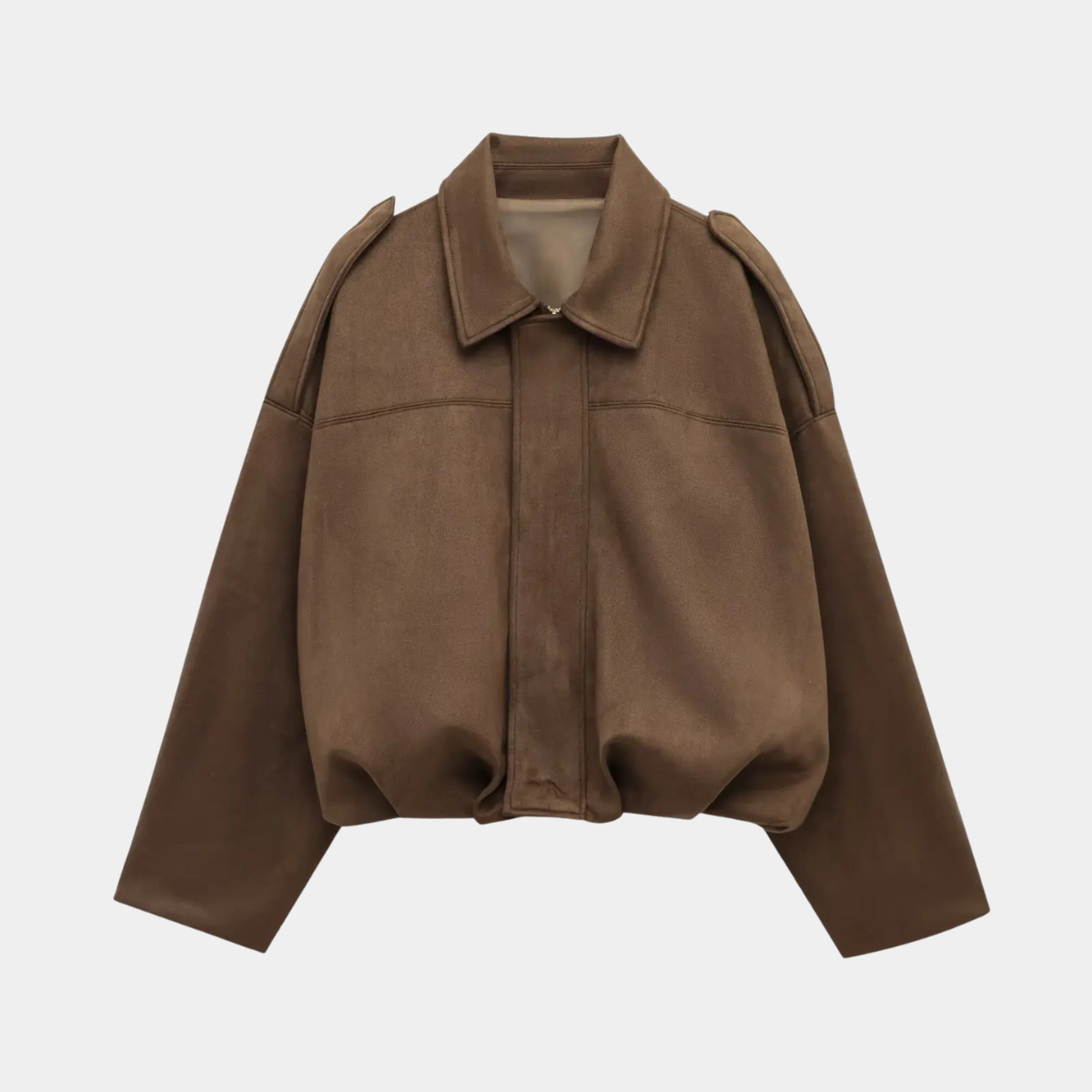 Oversized Suede Jacket – Casual Loose Fit Outerwear