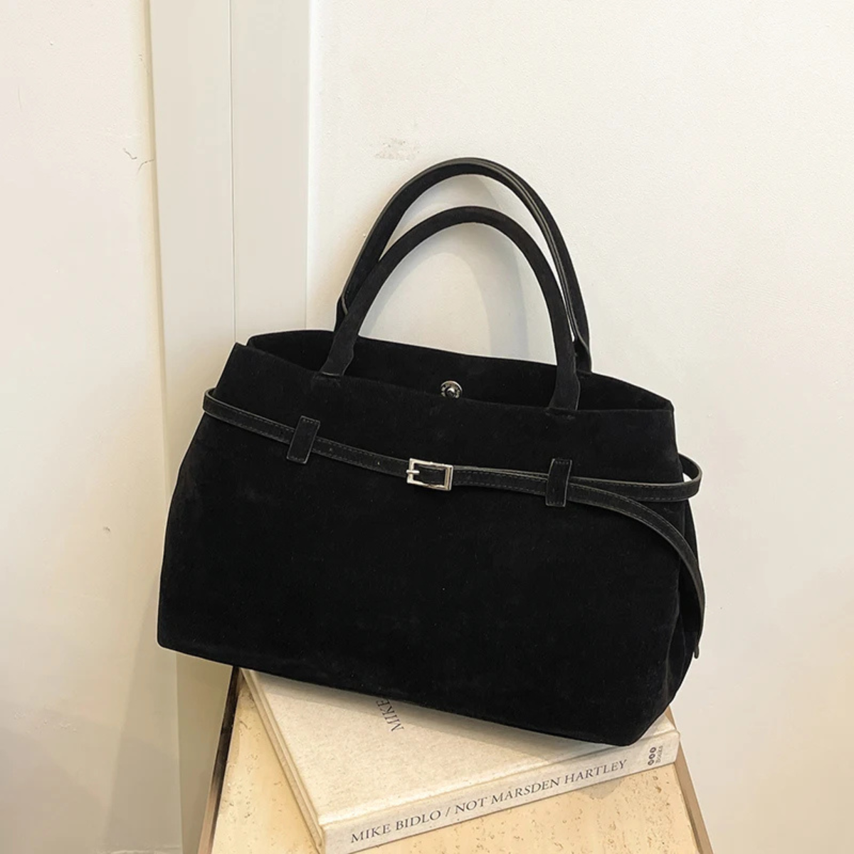 Suede Tote Bag – Large Handbag Shoulder Bag