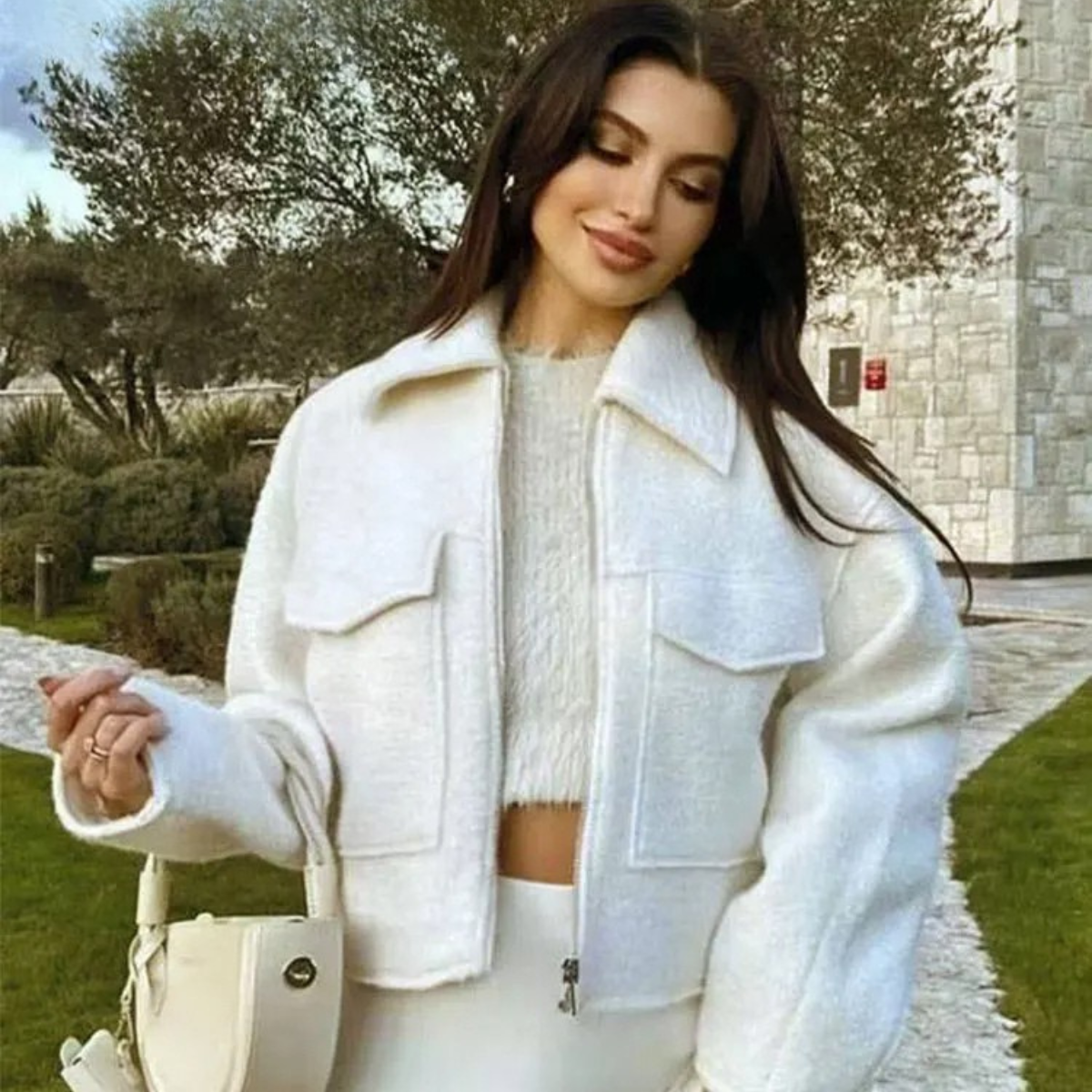 Cropped Zip Up Jacket – Street Style
