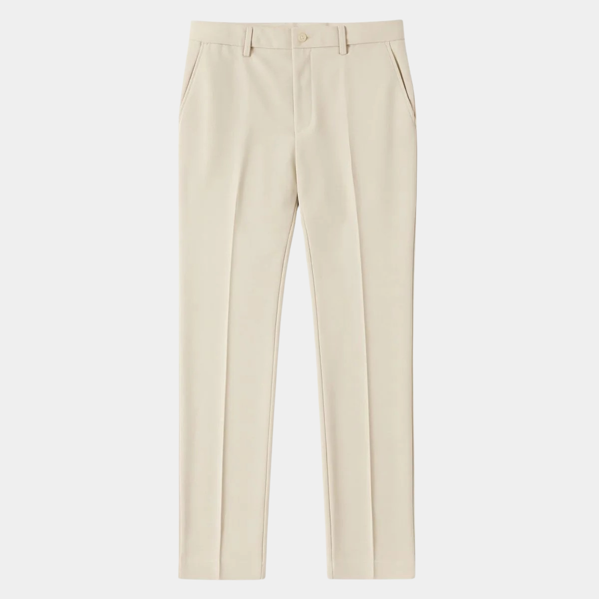 Slim Fit Casual Trousers – Stretch Office Pants