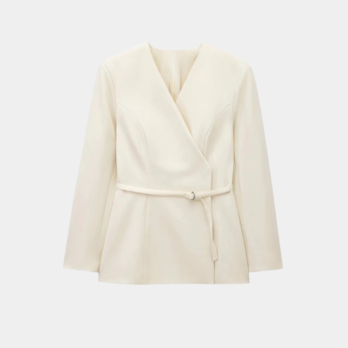 Wrap Blazer Jacket – Belted Long Sleeve Casual Coat
