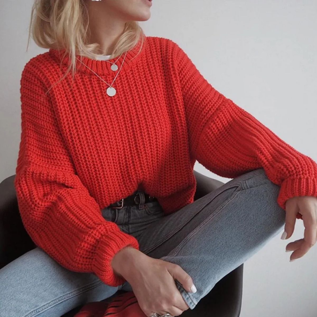 Trendy Knit Jumper – Loose Fit Winter Sweater