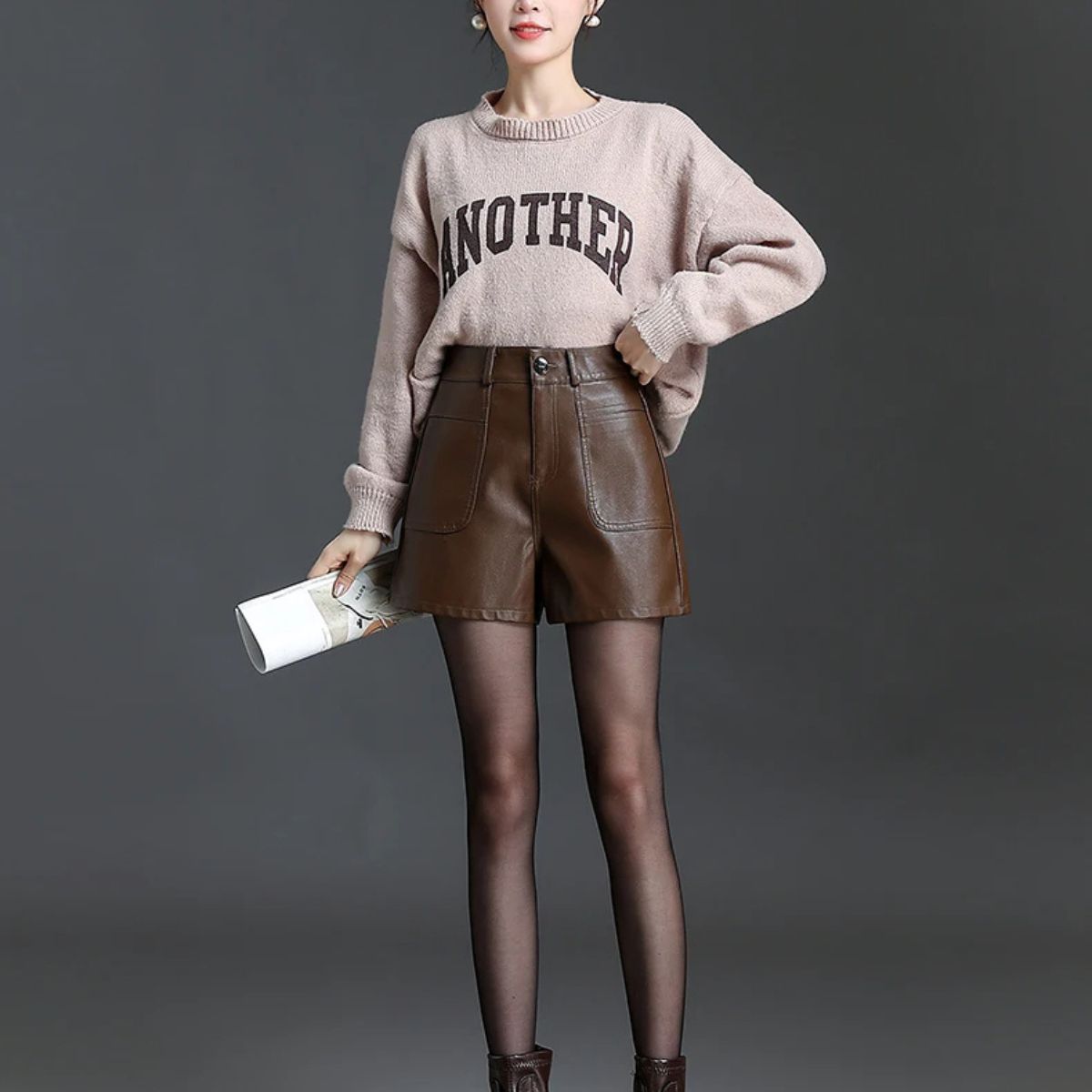 High Waisted Leather Shorts – Casual Chic Style