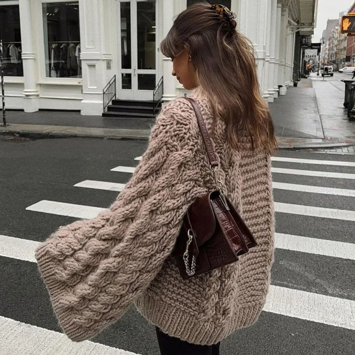 Chunky Knit Sweater – Loose Fit Winter Sweater