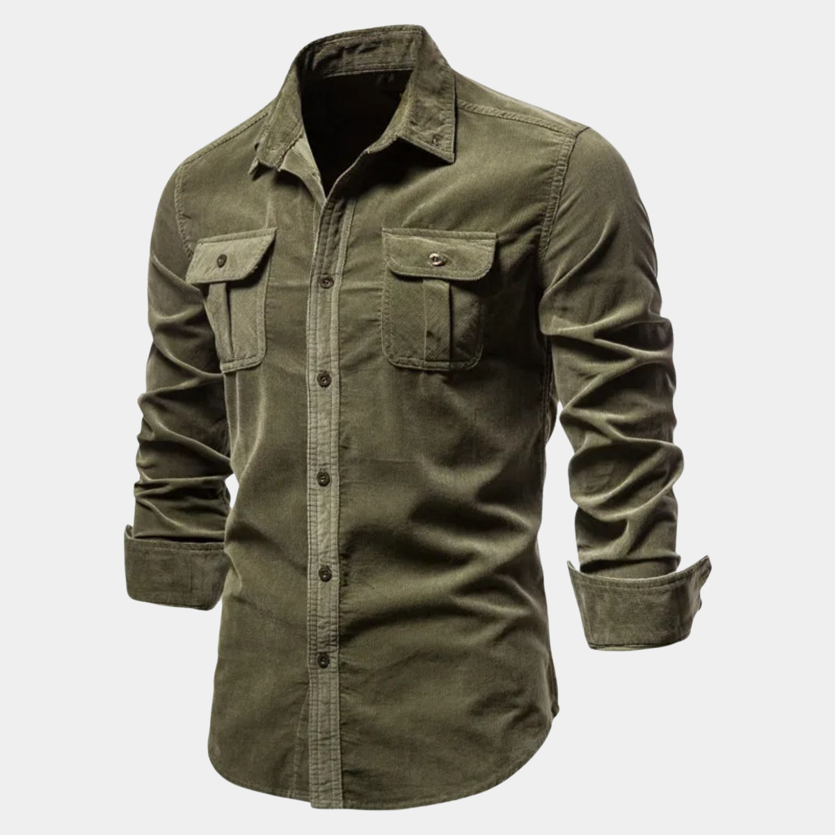 Men's Cotton Shirt with Chest Pockets