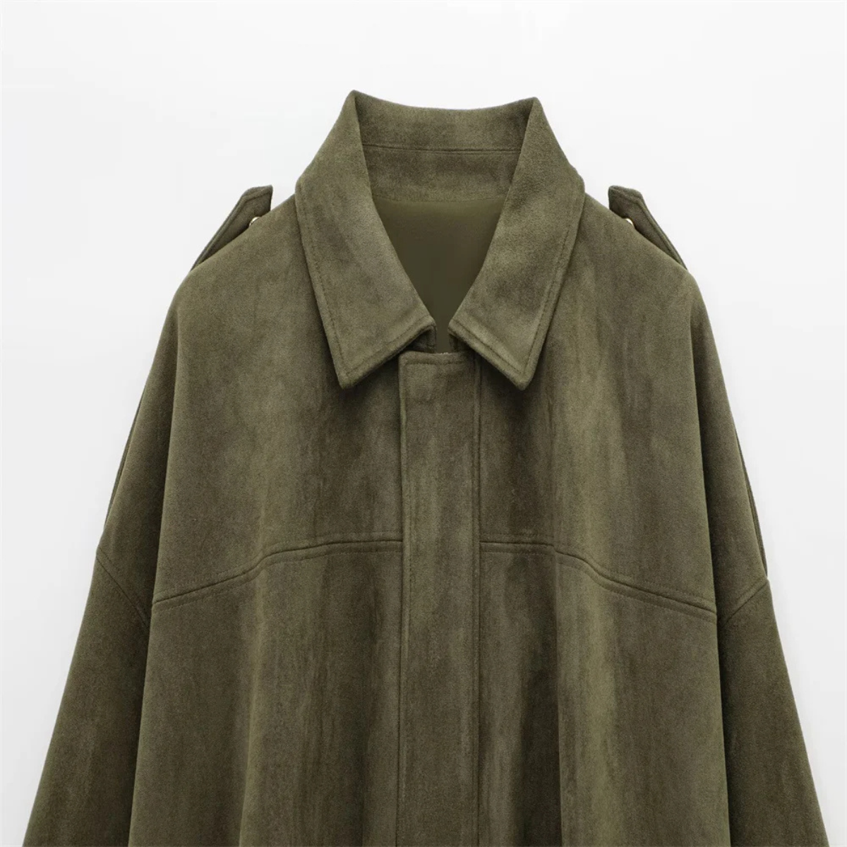 Oversized Suede Jacket – Casual Loose Fit Outerwear