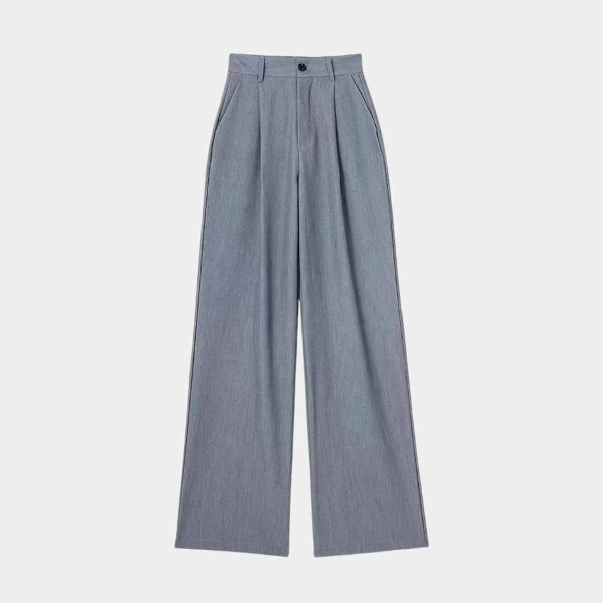Wide Leg Trousers – High Waist Pinstripe Smart Pants