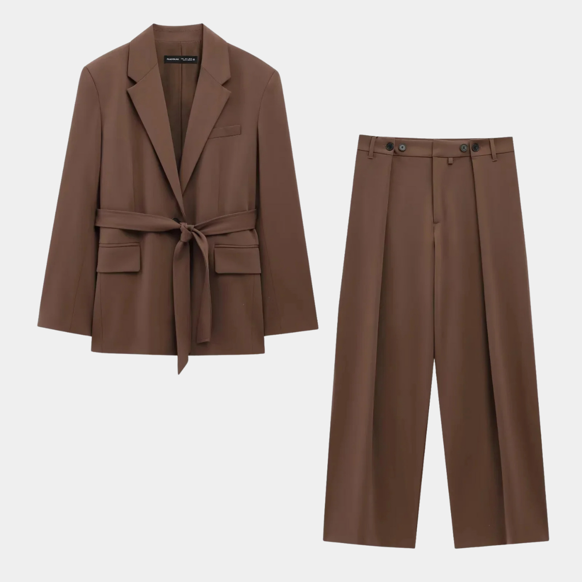 Oversized Blazer & Wide Leg Trousers Set – Elegant Two Piece Suit