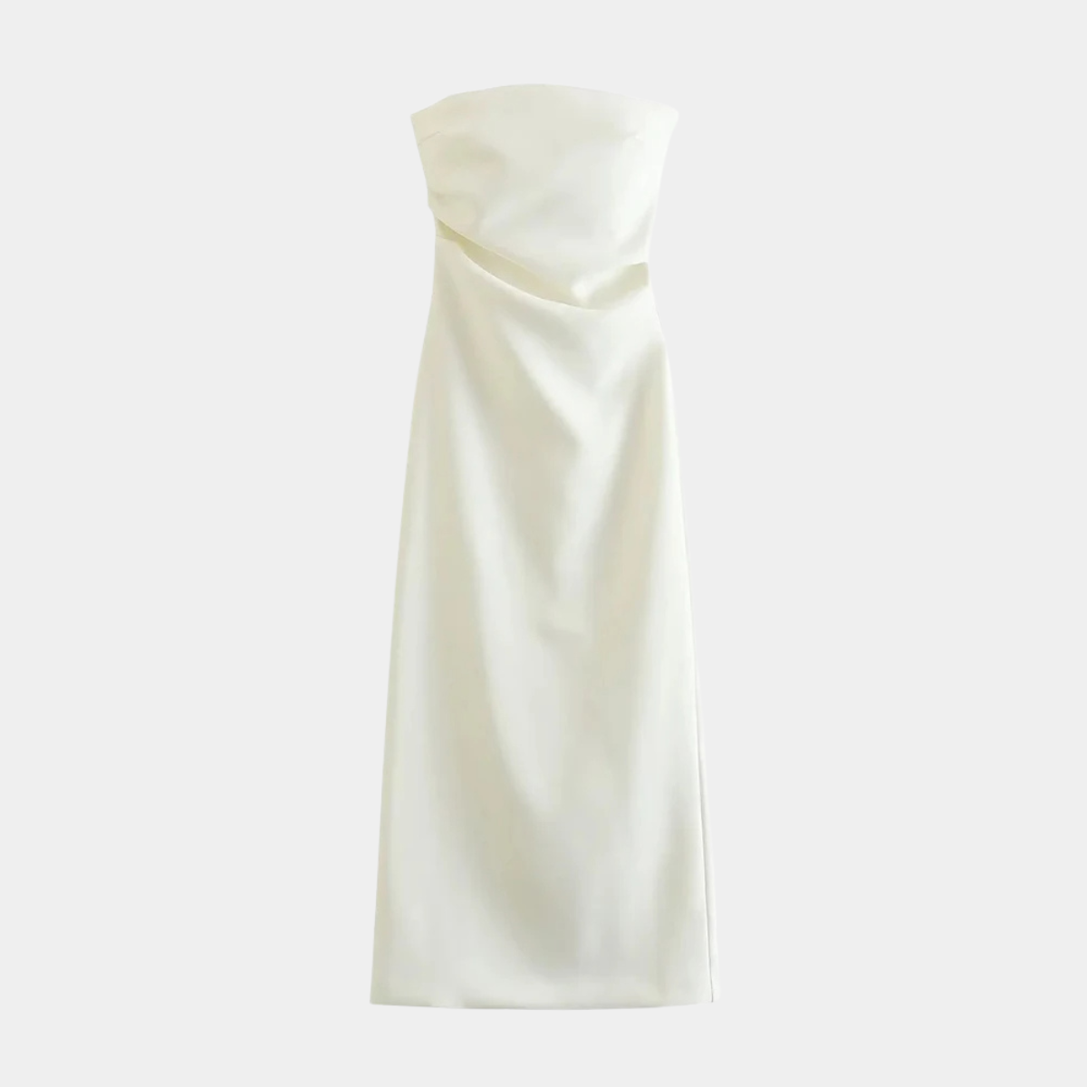 Strapless Midi Dress – Elegant Bodycon Evening Party Dress