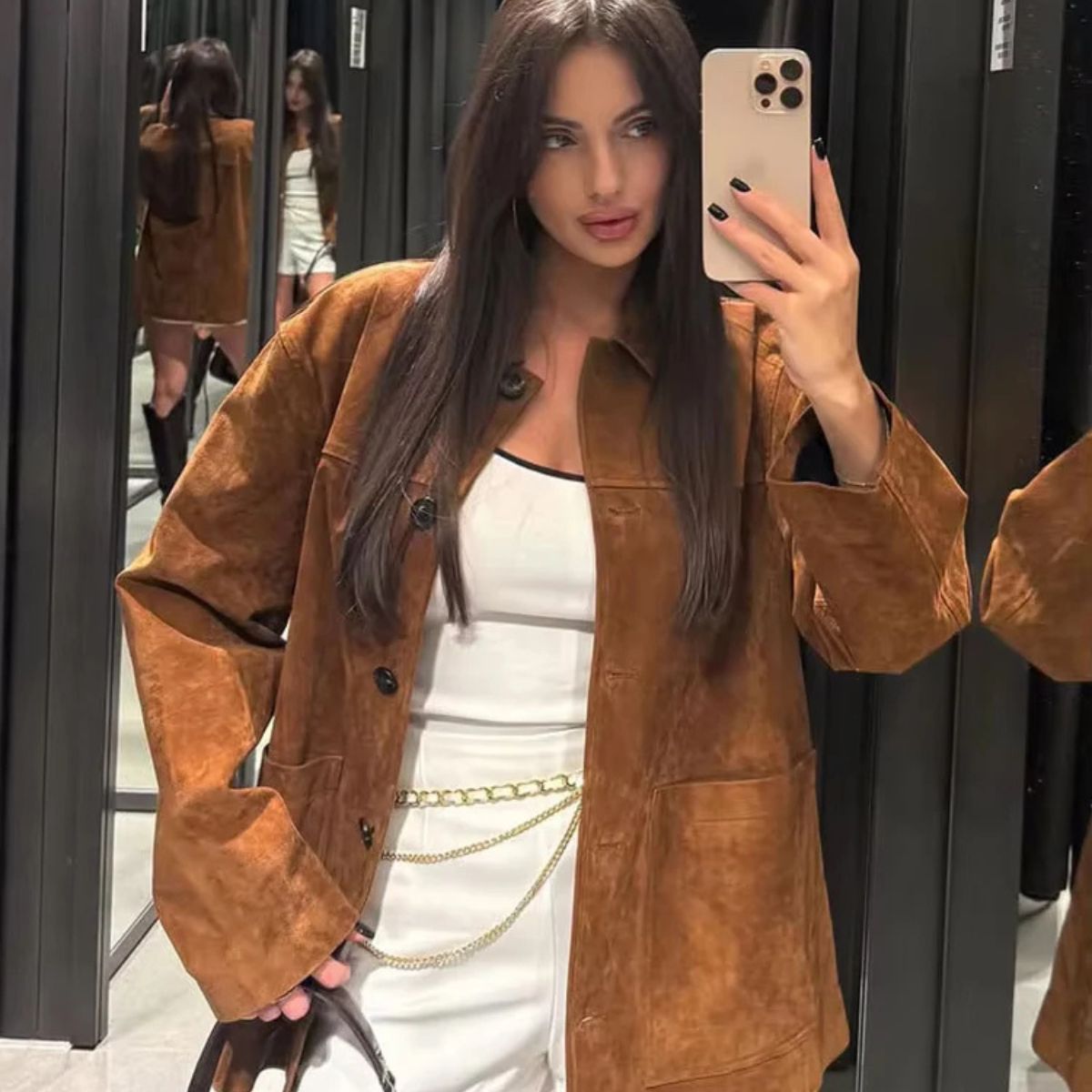 Vintage Suede Jacket for Women