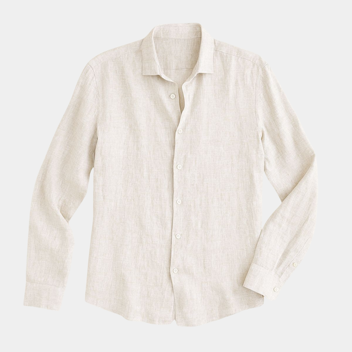 Men's Casual Linen Shirt – Long Sleeve Lightweight Top