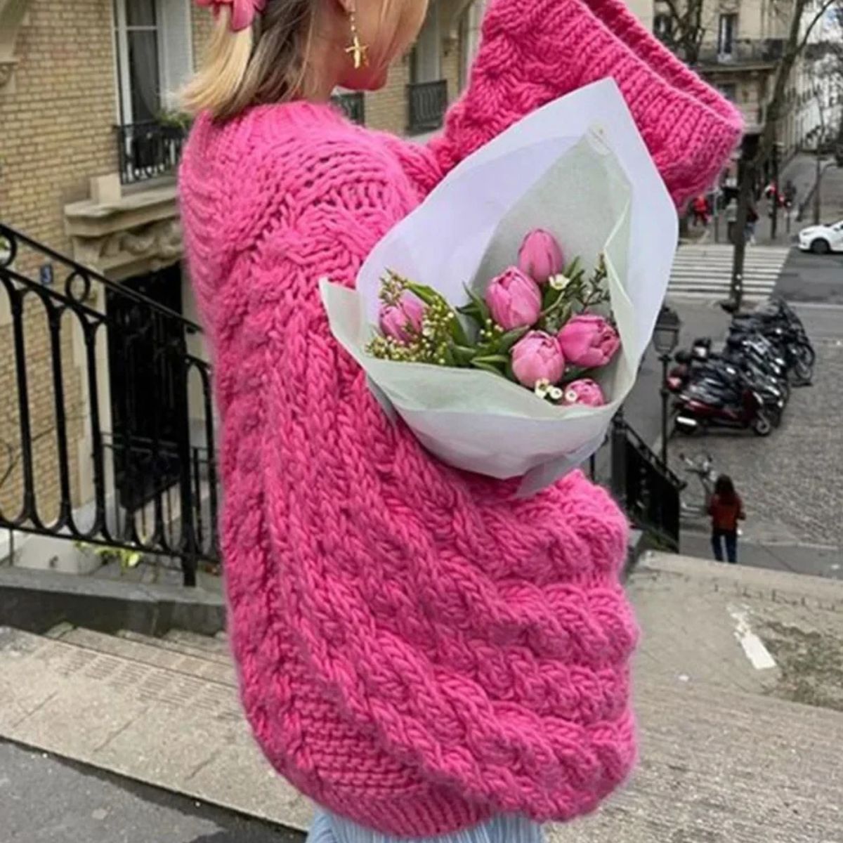 Chunky Knit Sweater – Loose Fit Winter Sweater