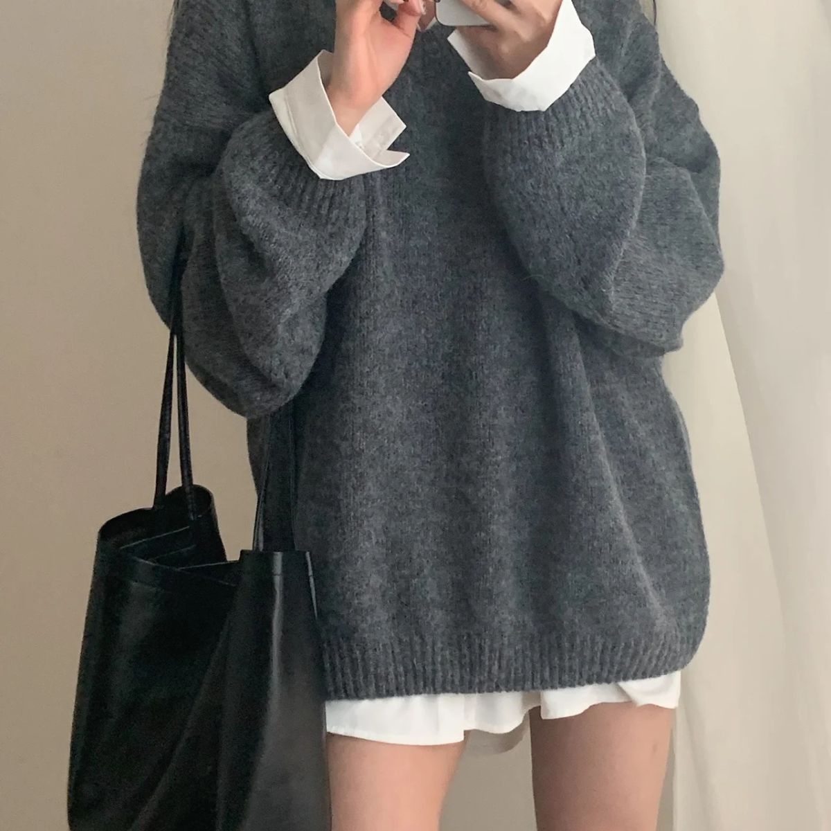 Trendy Oversized Cashmere Jumper – Warm Knit Sweater
