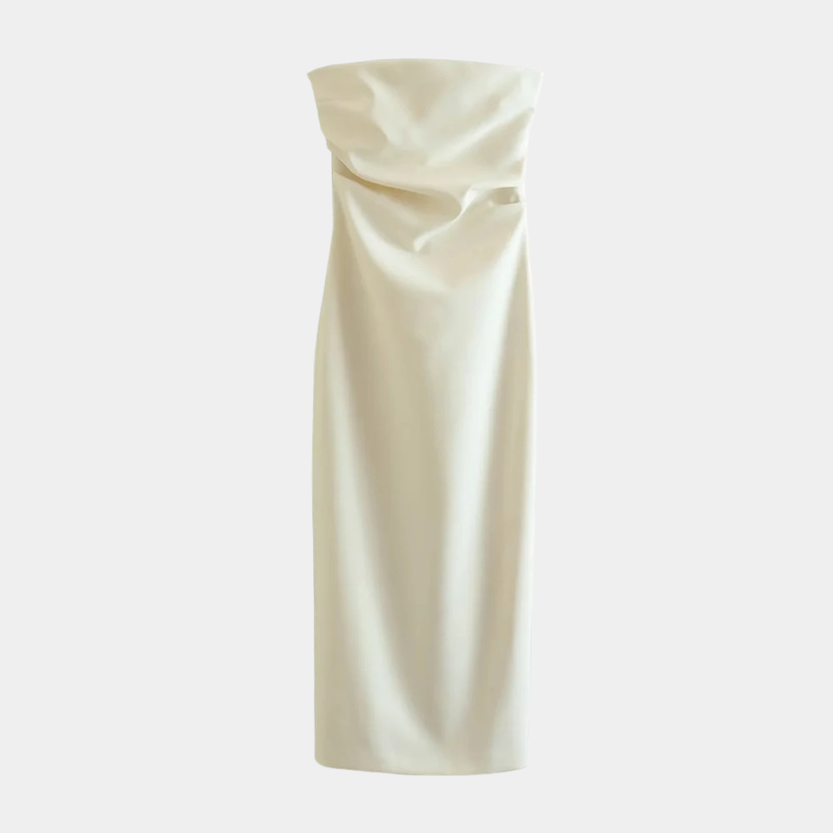 Strapless Midi Dress – Elegant Bodycon Evening Party Dress
