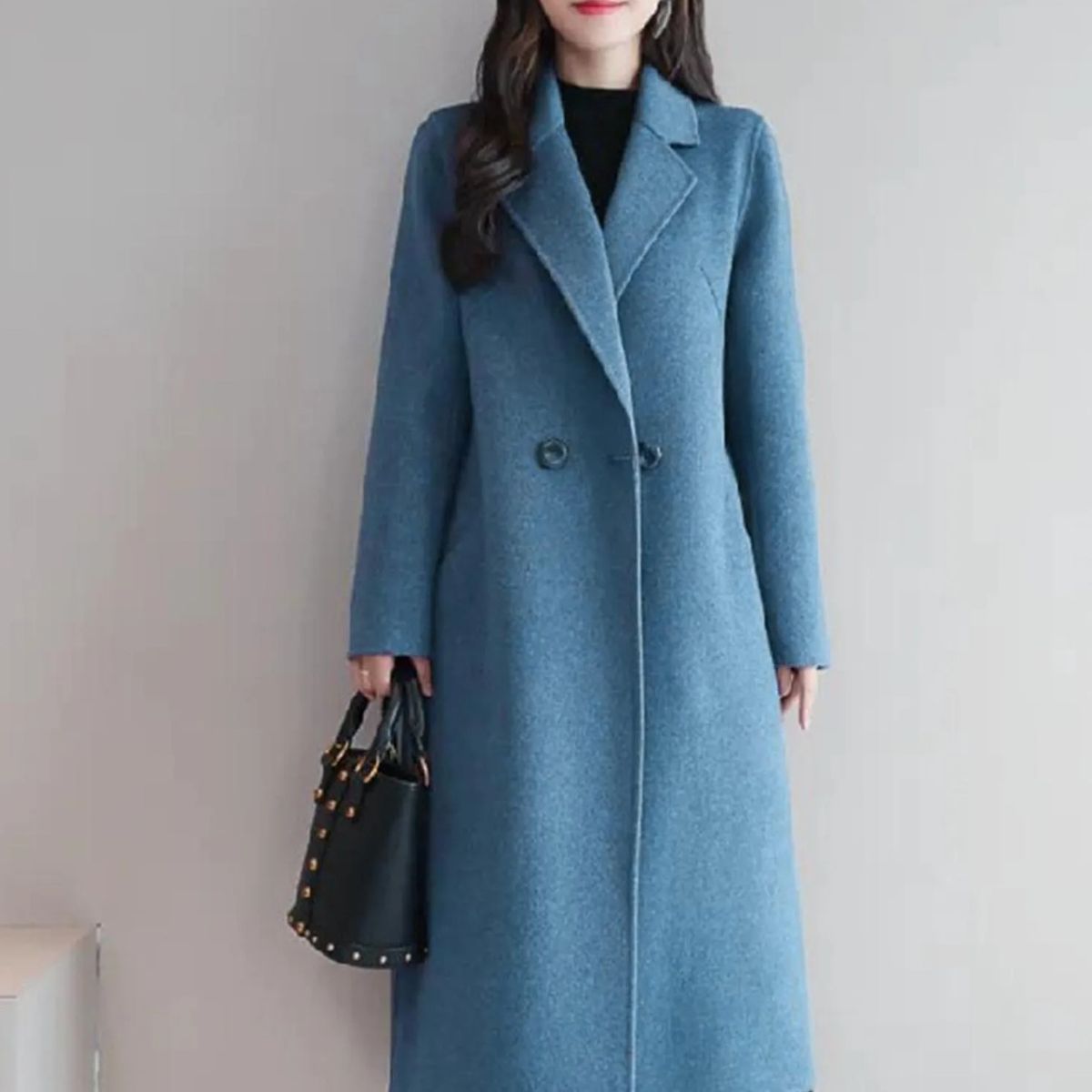 Trendy Oversized Coat – Long Double Breasted Jacket