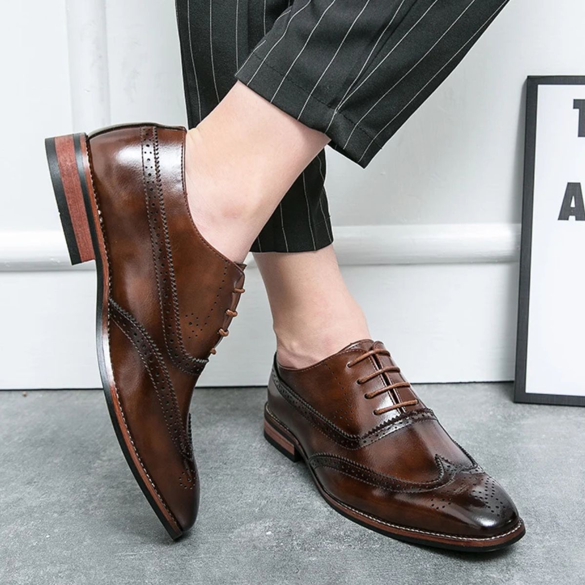 Brown Formal Shoes – Wingtip Leather