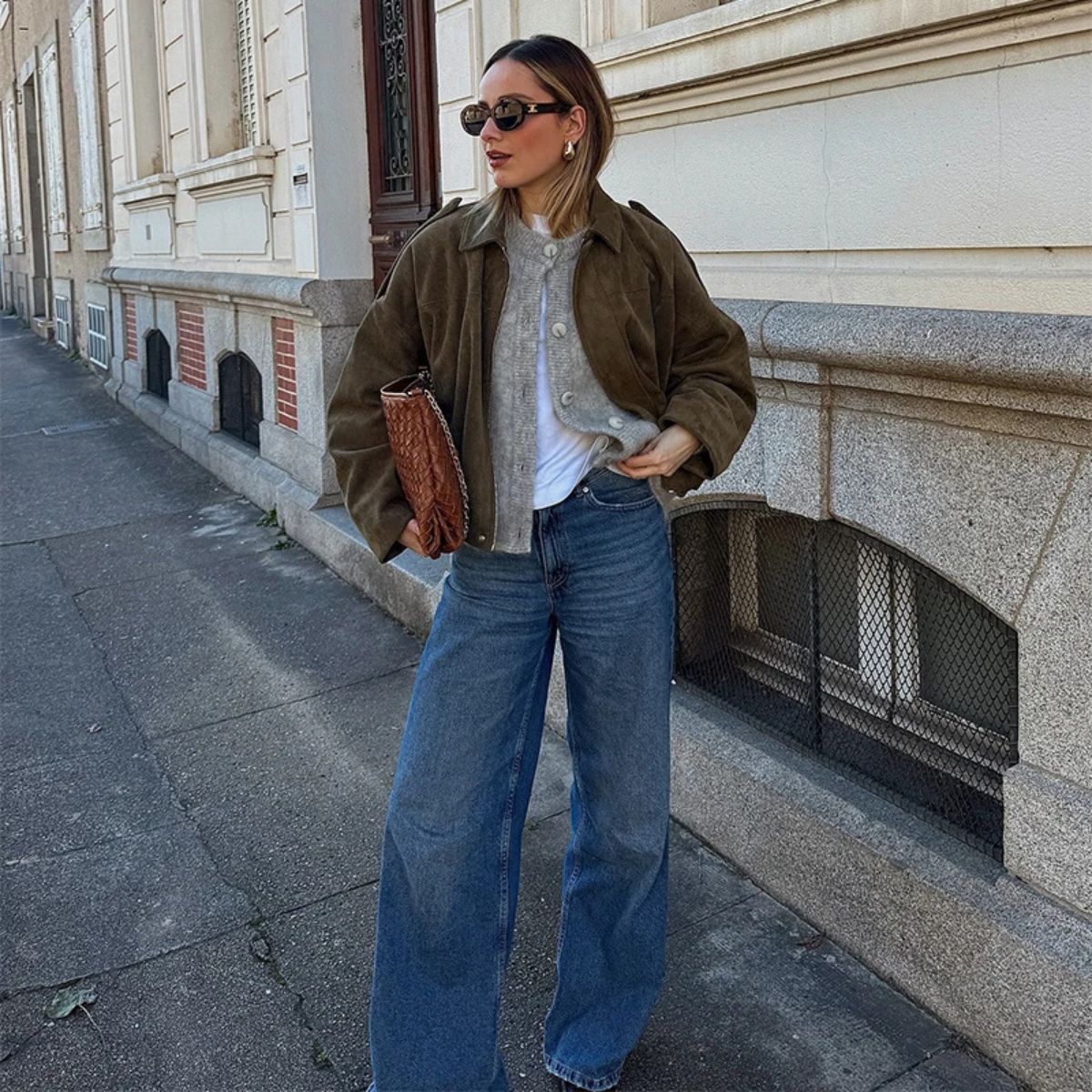 Oversized Suede Jacket – Casual Loose Fit Coat